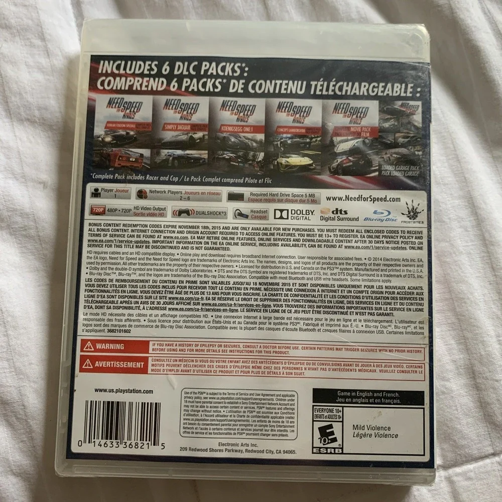 Need for Speed: Rivals -- Complete Edition‎ (Sony PlayStation 3, 2014)